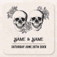 Skulls Rosas Rustic Portas copos Casamento Festa d