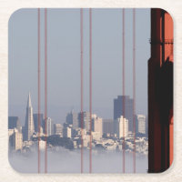 Skyline de San Francisco da ponte do Golden Gate