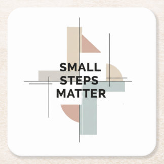 Porta-copo De Papel Quadrado Small Steps Matter Modern
