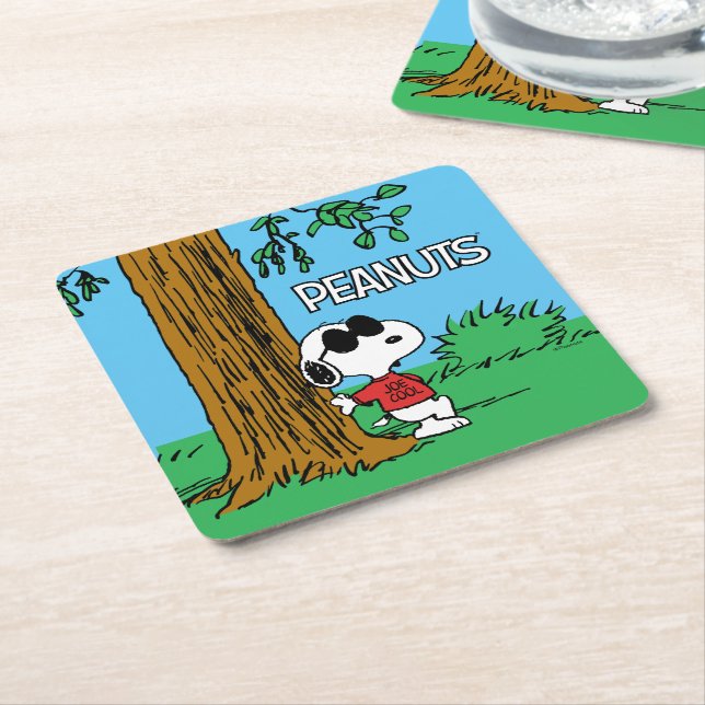 Porta-copo De Papel Quadrado Snoopy "Joe Legal" em pé (Inclinado)