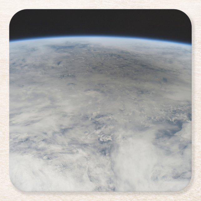 Porta-copo De Papel Quadrado Sombra Da Lua No Pacífico Norte. (Frente)