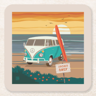 Porta-copo De Papel Quadrado Somente locais VW Surf Van