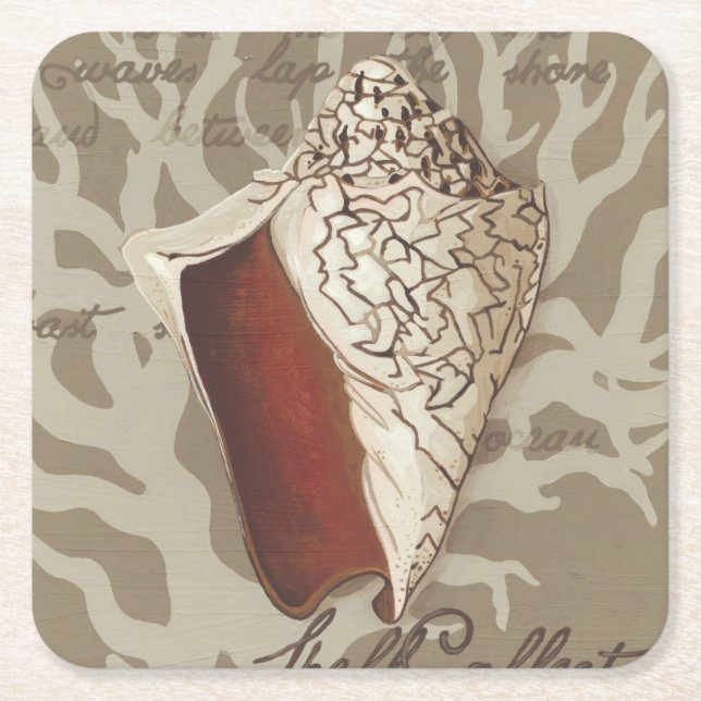 Porta-copo De Papel Quadrado Sonnet Seaside IV (Frente)