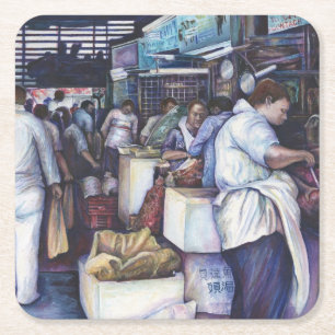 Porta-copo De Papel Quadrado Sopa de Cabeça de Peixe, Singapura