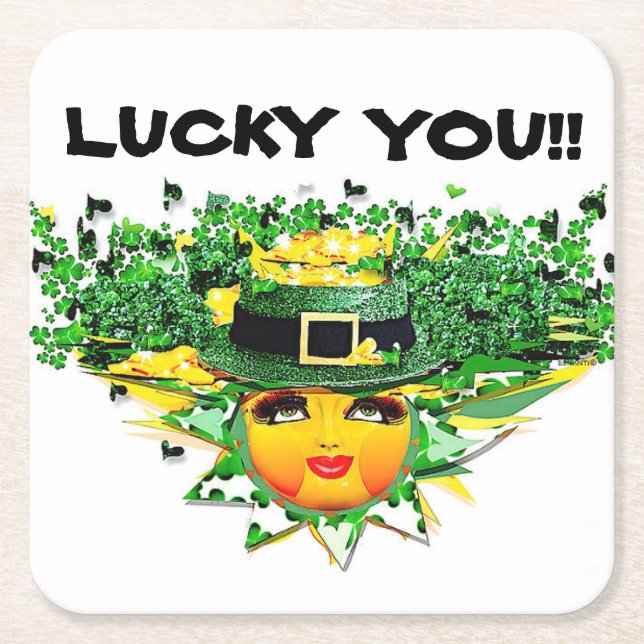 PORTA-COPO DE PAPEL QUADRADO SORTE SOL! (Frente)