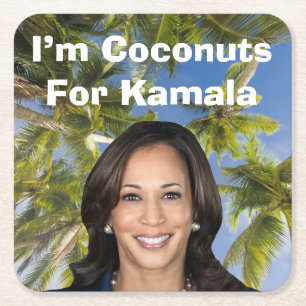 Porta-copo De Papel Quadrado Sou Coconuts for Kamala