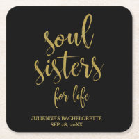 Soul Sisters for Life Dourado Glitter Bachelorette