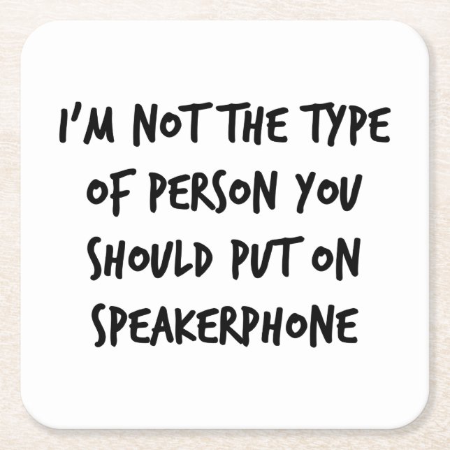 Porta-copo De Papel Quadrado Speakerphone (Frente)