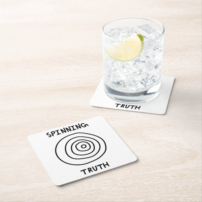 Porta-copo De Papel Quadrado Spinning Truth (Insitu)