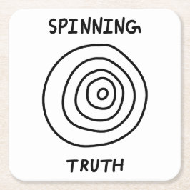 Porta-copo De Papel Quadrado Spinning Truth