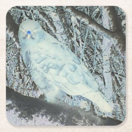 Porta-copo De Papel Quadrado Spooky Buzzard na Porta copos da Ramificação