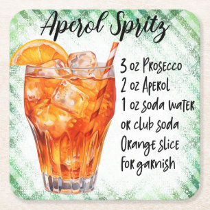 Porta-copo De Papel Quadrado Spritz de Aperol