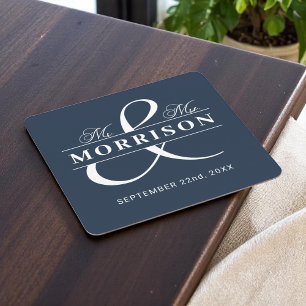 Porta-copo De Papel Quadrado Sr. Marinho Monograma Blue Wedding