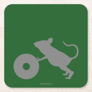 Porta-copo De Papel Quadrado Sr. Tinir da milha verde