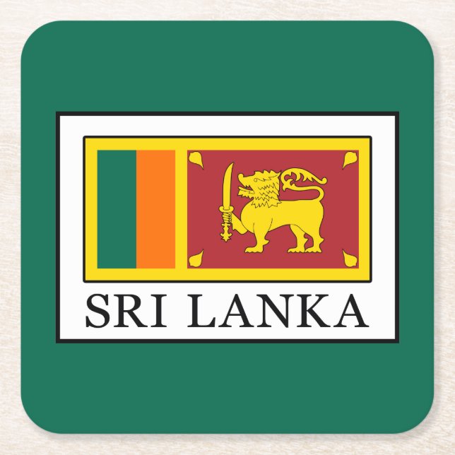 Porta-copo De Papel Quadrado Sri Lanka (Frente)