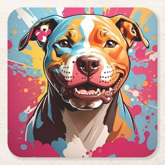 Porta-copo De Papel Quadrado Staffordshire Birthday (Frente)