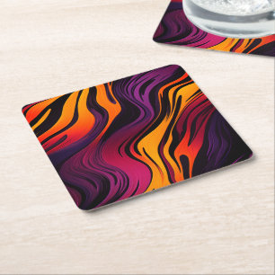 Porta-copo De Papel Quadrado Striped