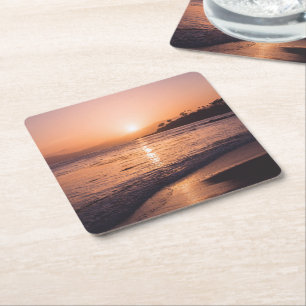 Porta-copo De Papel Quadrado Stuning Beach