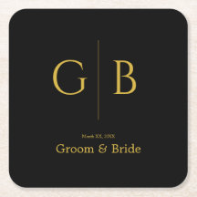 Stylish Square Paper Coasters for Wedding Events