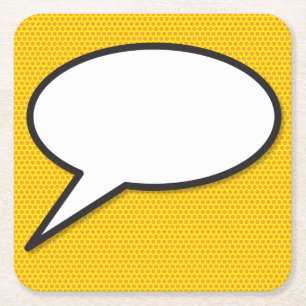 Porta-copo De Papel Quadrado Sua Mensagem Diversão Diversão De Bolhas Retrópico