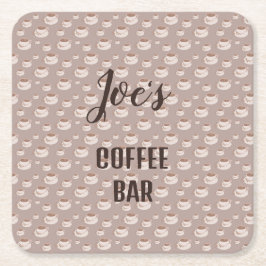 Porta-copo De Papel Quadrado Suporte de Bebida para Estação de Café Personaliza