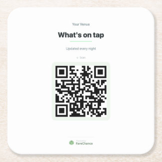 Porta-copo De Papel Quadrado Suporte de Código QR para Restaurantes e Cafés