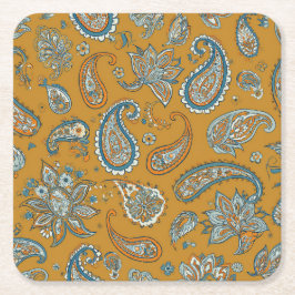 Porta-copo De Papel Quadrado Suporte de Lágrima Paisley