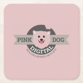 Porta-copo De Papel Quadrado Suporte de Papel Digital Pink Dog