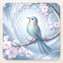 Suporte de Papel Floral Blue Bird