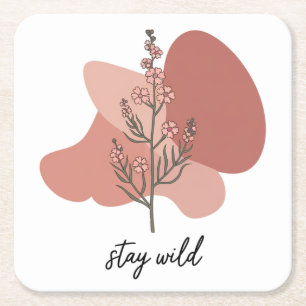 Porta-copo De Papel Quadrado Suporte de papel para arranjo floral selvagem
