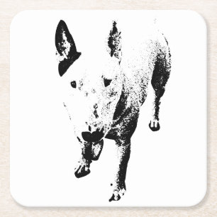 Porta-copo De Papel Quadrado Suporte para Copo Bull Terrier – Garra em Cada Gol