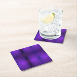 Porta-copo De Papel Quadrado Suportes com gradiente roxo em uma mesa de madeira