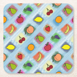 Porta-copo De Papel Quadrado Surpresa de fruta