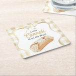 Porta-copo De Papel Quadrado Sweet Cannoli Neutral Beige Italian Baby Shower<br><div class="desc">Planning a Little Cannoli Baby Shower? This adorable Italian themed baby shower Square Paper Coaster features watercolor cannoli pastries and a sweet bakery aesthetic. Perfect for a Sweet Little Cannoli Is on the Way celebration.</div>