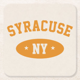 Porta-copo De Papel Quadrado Syracuse, NY Retro Athletic-Style Paper Coasters