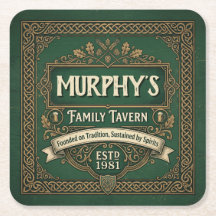 Taberna Irlandesa Personalizada Família Vintage Ve