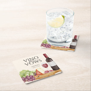 Porta-copo De Papel Quadrado Tablado de Charcutaria Vino antes dos Votos para C