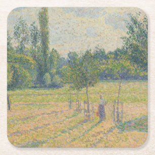 Porta-copo De Papel Quadrado "Tarde Adiantada em nosso Prado" - Camille Pissarr