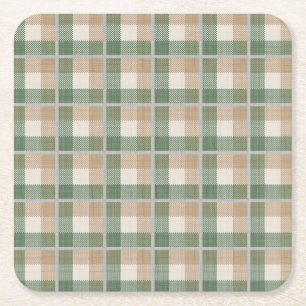 Porta-copo De Papel Quadrado Tartan