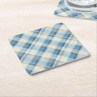 Porta-copo De Papel Quadrado Tartan de Herança de Inverno | Diamante Frostbite