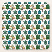 Tartaruga Marinha Tropical Padrão Floral | Oceano
