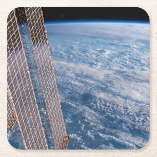 Porta-copo De Papel Quadrado Tasman E Mares De Coral Cobrados Por Nuvens.