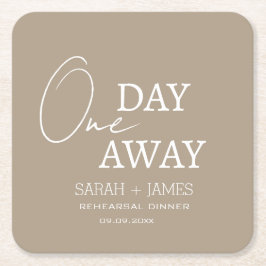 Porta-copo De Papel Quadrado Taupe Moderno A Um Dia De Fim De Um Janto De Ensai