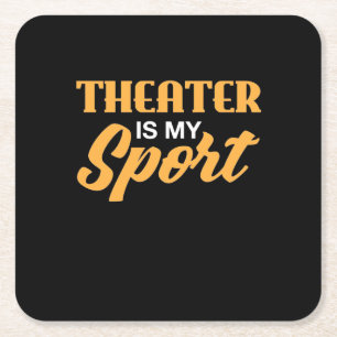 Porta-copo De Papel Quadrado Teatro É Meu Esporte