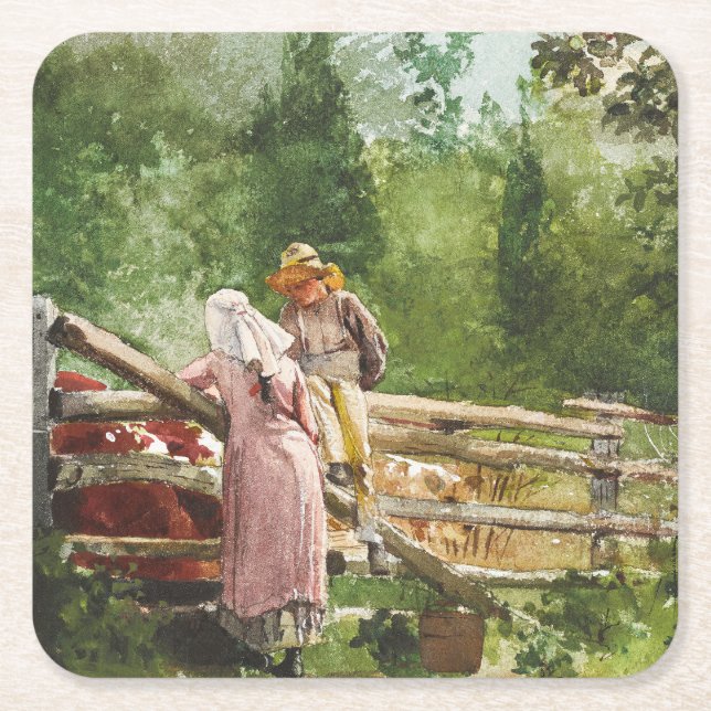 Porta-copo De Papel Quadrado Tempo de alimentação (Frente)