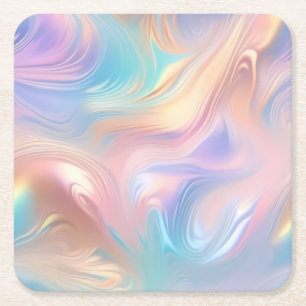 Porta-copo De Papel Quadrado Tendência pastel cor-de-rosa abstrato azul