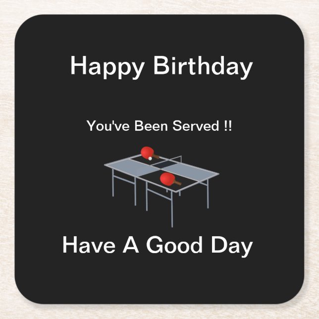 Porta-copo De Papel Quadrado Tênis Engraçado Servido, (Frente)