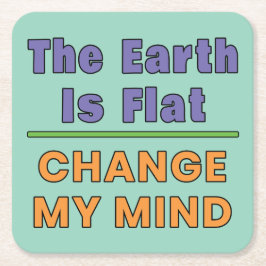 Porta-copo De Papel Quadrado Terra Plana