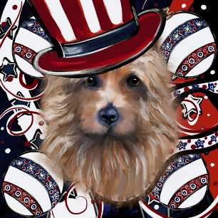 PORTA-COPO DE PAPEL QUADRADO TERRIER AUSTRALIANO