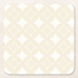 Porta-copo De Papel Quadrado Teste padrão bege do shippo